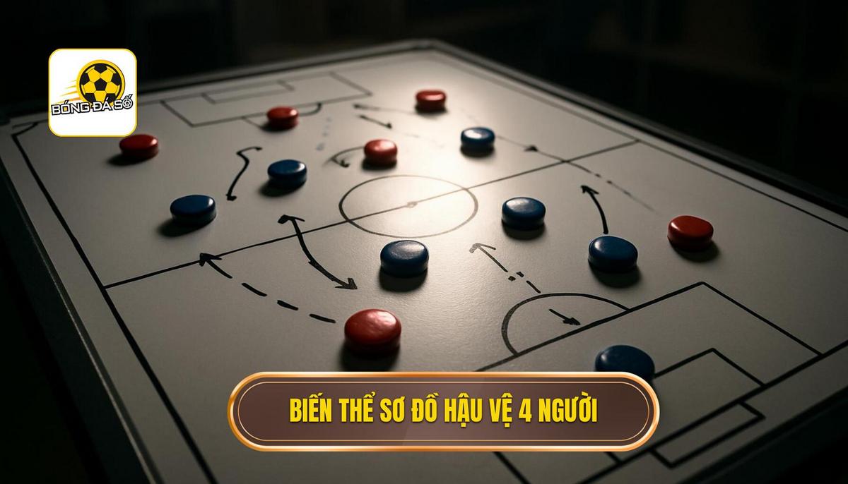 Các biến thể phổ biến của sơ đồ hậu vệ 4 người