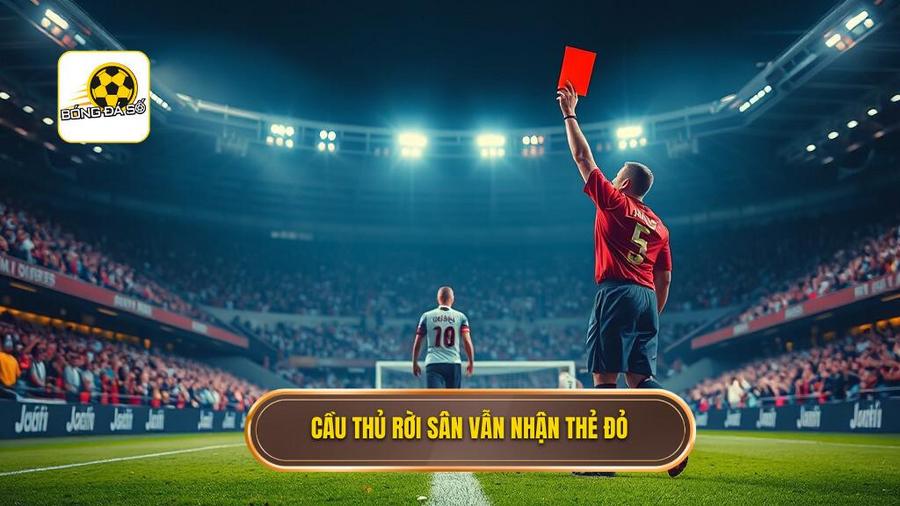 Cầu thủ rời sân vẫn nhận thẻ đỏ