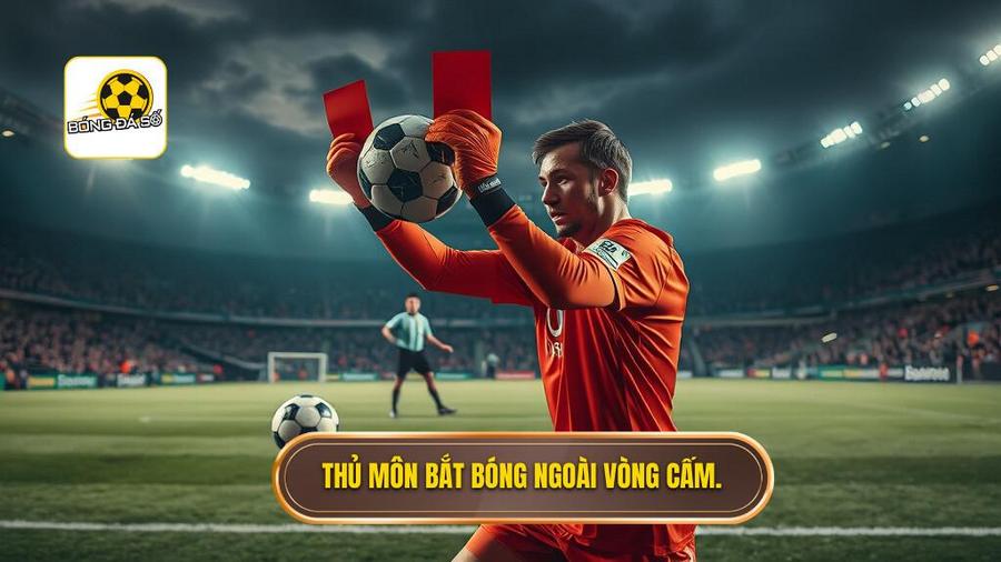 Thủ môn bắt bóng ngoài vòng cấm