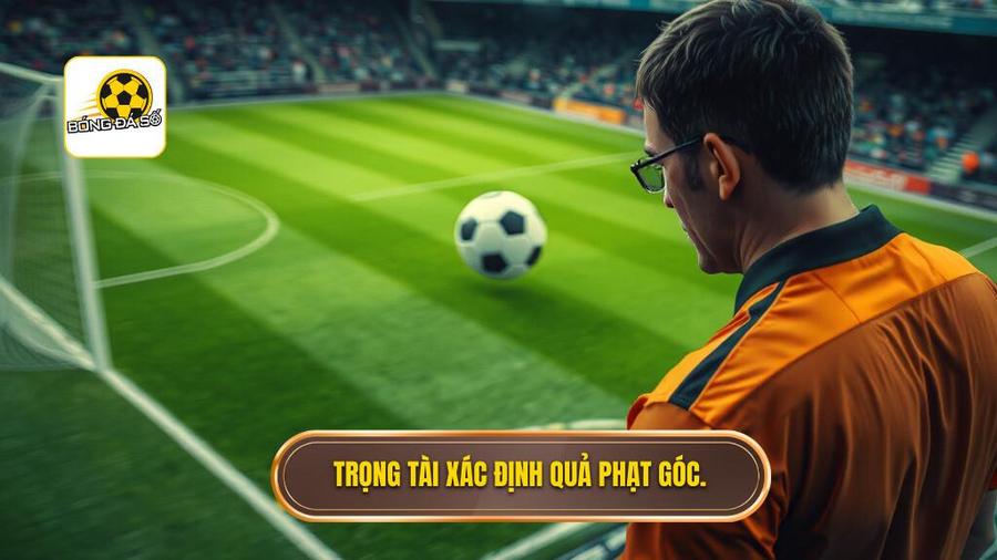 Trọng tài xác định quả phạt góc
