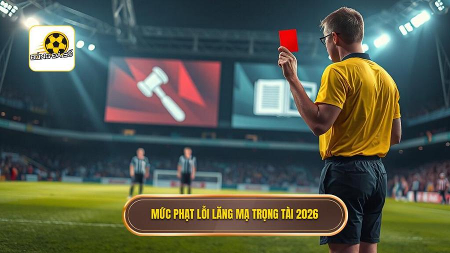 Mức phạt lỗi lăng mạ trọng tài 2026