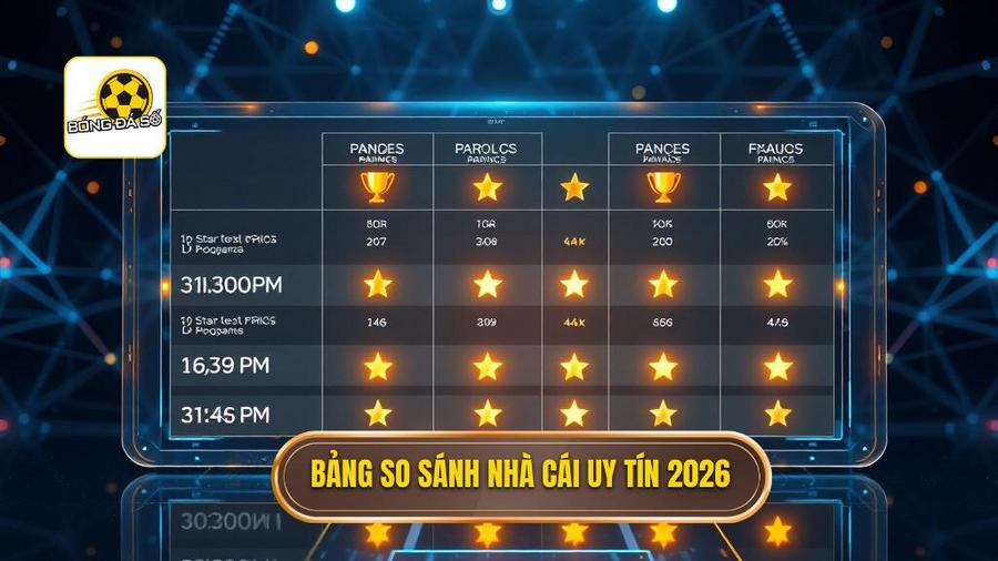 2. Bảng so sánh nhà cái uy tín 2026